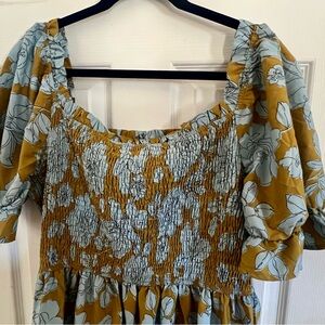Floral Smocked Women's Top